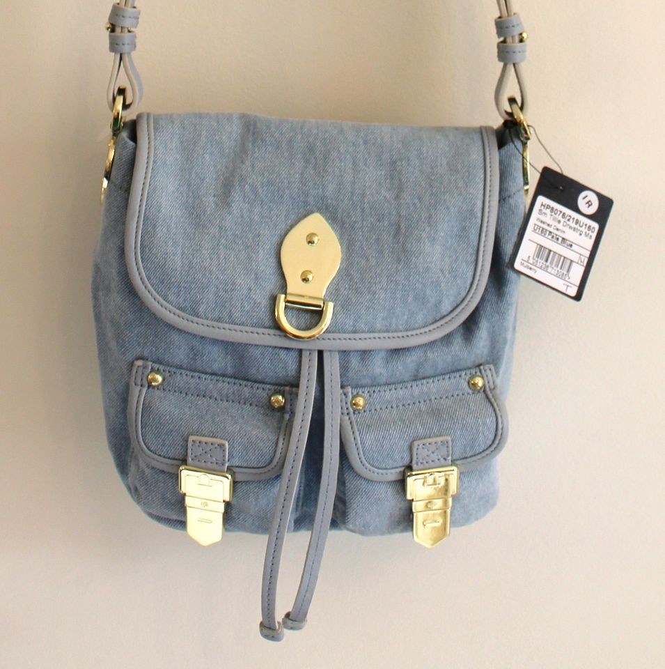 Mulberry Small Washed Denim Tillie Drawstring Messenger Handbag   100% 