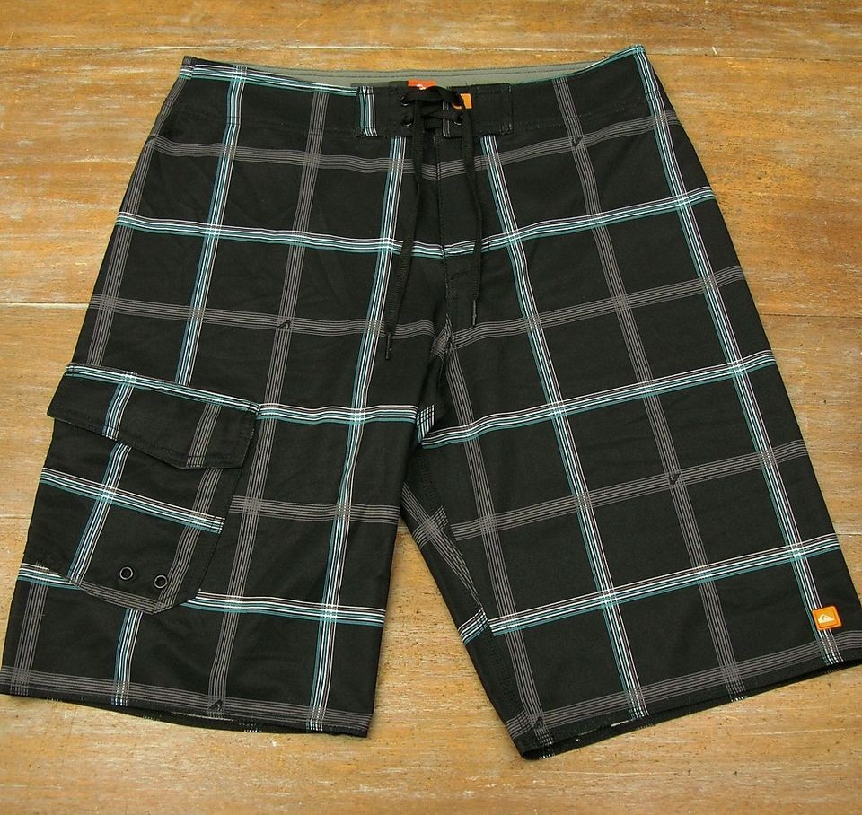   Mens SQUARE ROOT Black Etc Stretch Swim Surf Board Shorts   NWT $65