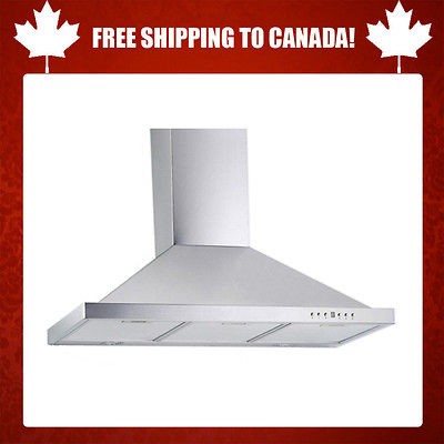 Stainless Steel 30 Range Hood Wall Mount 3 Speeds Kitchen Ventilation 