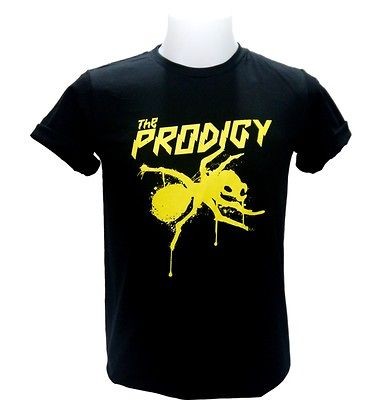   Yellow Black T Shirt Top UK Punk Electronica Dance Rave Techno Beat