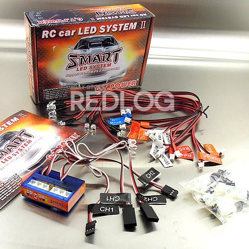 RC Car truck 1/10 LED lighting kit BRAKE + HEADLIGHT + SIGNAL fit 2.4g 