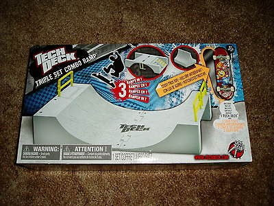 Tech Deck Triple Set Combo Ramp 3 Ramps in 1 Skatepark