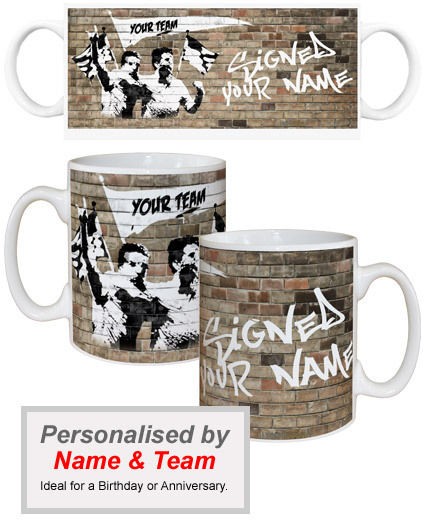   club sides football graffiti mug personalised more options football