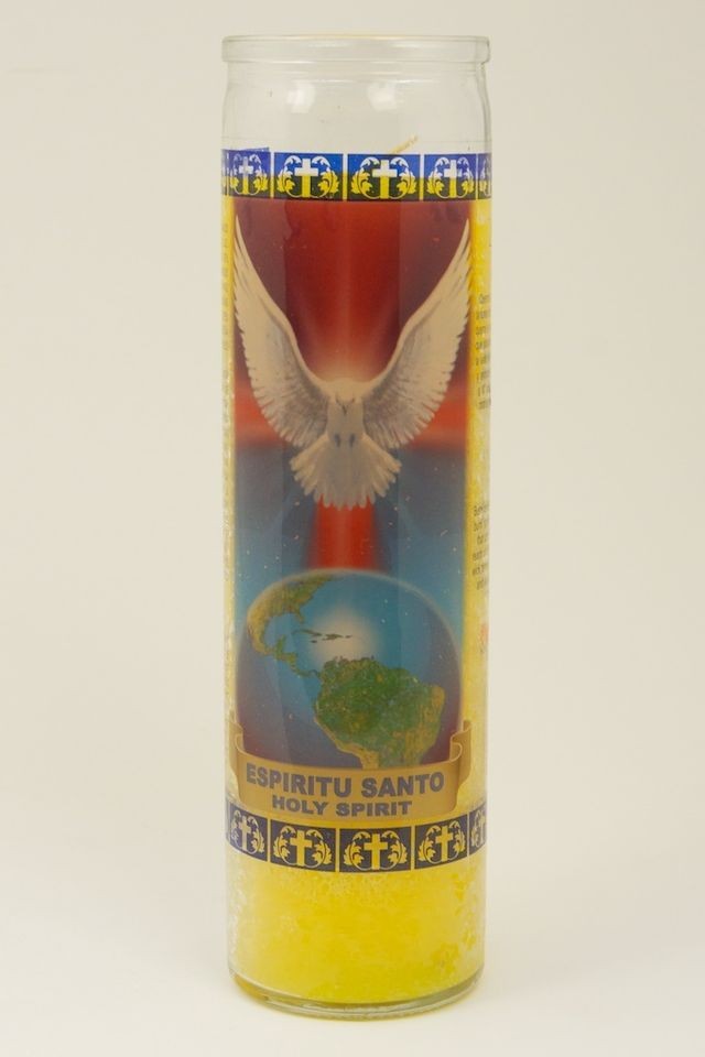   WHOLESALE 12 PACK 8 RELIGIOUS Pillar Votives Candles Elegua White