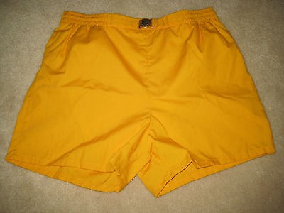 NWOT Vtg 60s Mens JANTZEN Mustard SWIM Trunks ATHLETIC Shorts BELT 