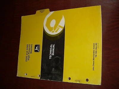 JOHN DEERE 215 225 HIGH PRESSURE WASHER SERVICE MANUAL