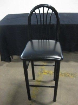 RESTAURANT/DIN​ING METAL FRAMED CHAIRS BLACK 16X17