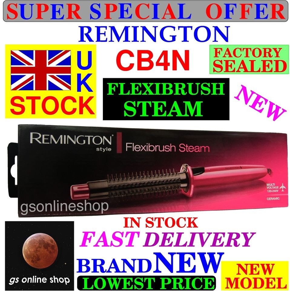 NEW SEALED REMINGTON CB4N FLEXIBRUSH STEAM CERAMIC COATED + CURL 