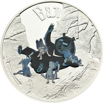 Cook Islands 2011 5$ Adventures of Mowgli 1Oz Silver Balu