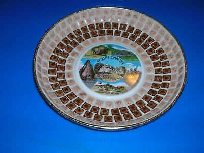 VINTAGE SOUTH DAKOTA CERAMIC TILE SOUVENIR BOWL