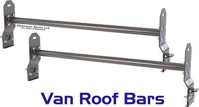   VAN GUTTER MOUNTED ROOF CROSS BARS STEEL LADDER RACK RBHD 608