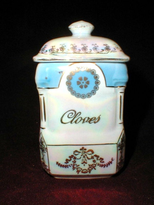 Czechoslovakia VICTORIA China Cloves Spice Jar Canister