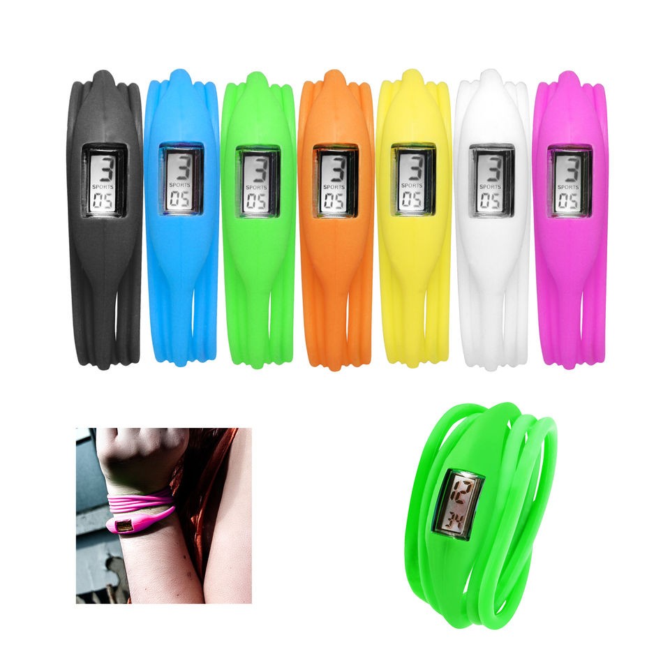   Colourful Digital Sports Running Funky Watch Mens Ladies Unisex