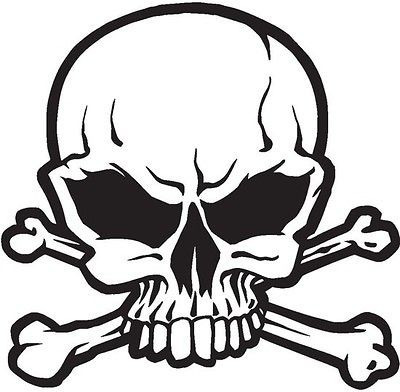   Cross Bones Sticker Vinyl Decal For Boat RV Laptop And Truck Window