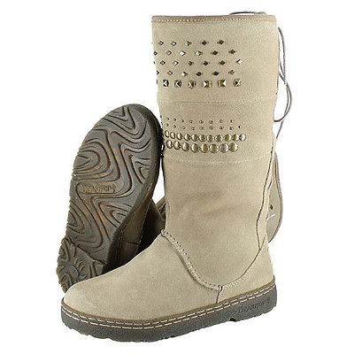 BEARPAW 819W SILVERTON 13 TAUPE SHEEPSKIN BOOTS WOMENS US SIZE 8, UK 