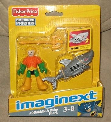 Imaginext AQUAMAN & ROBO SHARK AQUA MAN Batman Fisher Price 