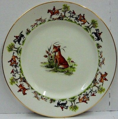 MADDOCK TALLY HO HUNTING SCENE 9 7/8 DINNER PLATE /S NICE