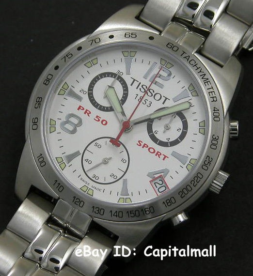   SWISS SPORT PR50 TAC CHRONO SAPPHIRE 50M MENS WATCH LAST FREE SHIP