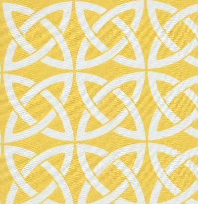   Linked In Yellow Lumbar or Square Outdoor Decorative Throw Pillow