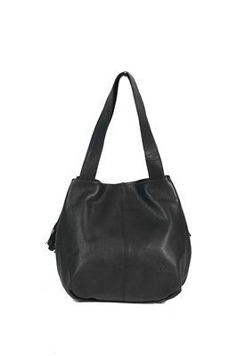 WOMENS NAPPA AALIYAH BLACK LEATHER SHOULDER BAG PURSE GENUINE SOFT 