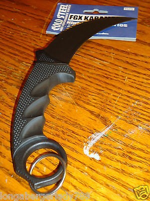 COLD STEEL FGX KARAMBIT NIGHTSHADE SURVIVAL KNIFE TOOL CLAW 4 BLADE 