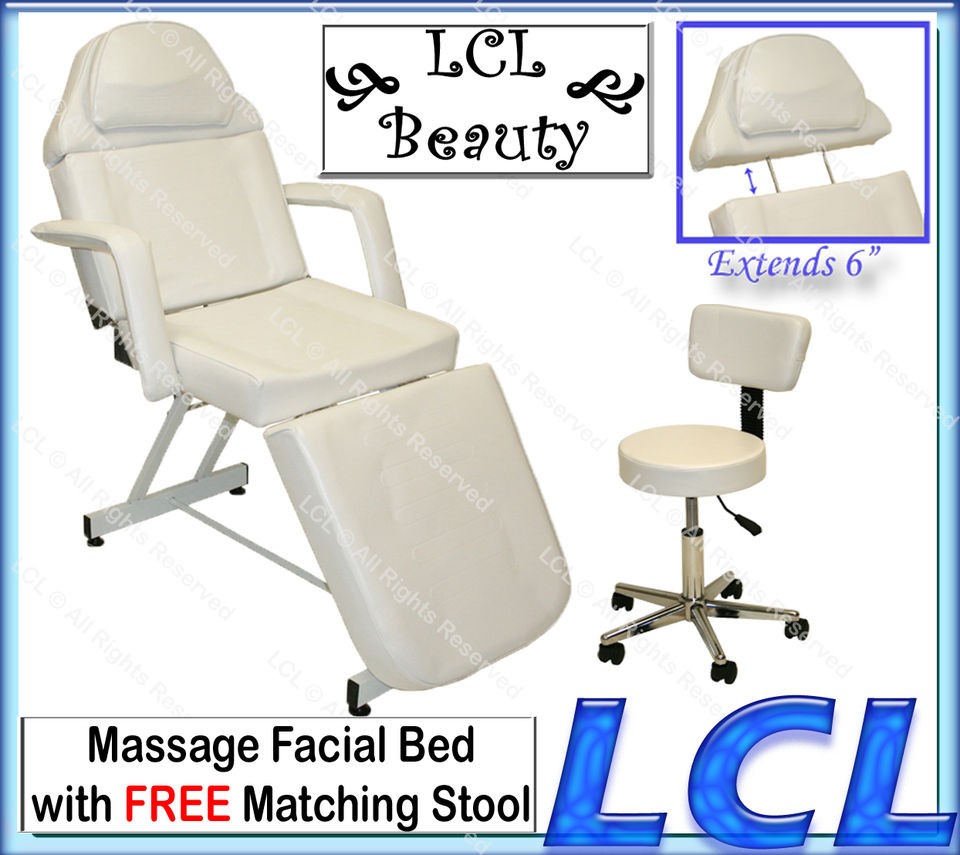 Professional Stationary Facial Massage Table Bed Chair Beauty Salon 