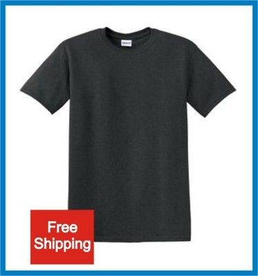100 Blank Gildan Black Cotton Plain Color T Shirt SM L XL Lot 