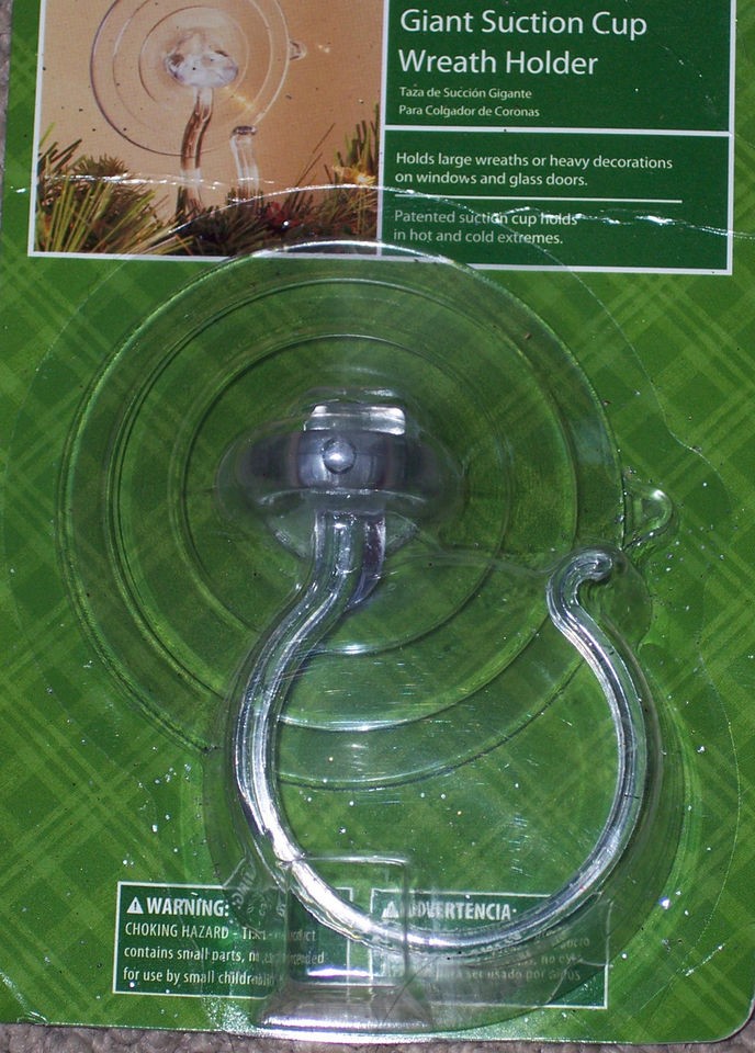 Wreath holder,giant suction cup,1/pkg,holds up to 10 lbs,wreath hanger