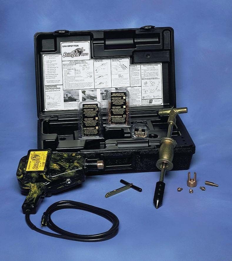   UNI SPOTTER STINGER STUD WELDER GUN KIT Dent Puller w Pull Studs Case