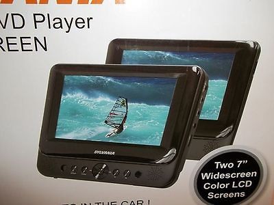 New Sylvania SDVD8716D 7 Dual screen Portable DVD Player  Great gift 