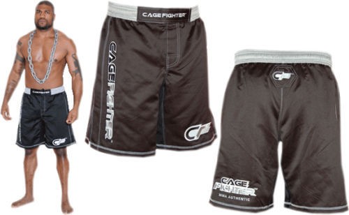 Cage Fighter Reverse Stitch Fight Shorts Black