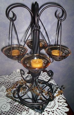   SALE Rare ~Global Fusion 14 H Tealight Tree~w/4 Tealights #P8371 NWOB