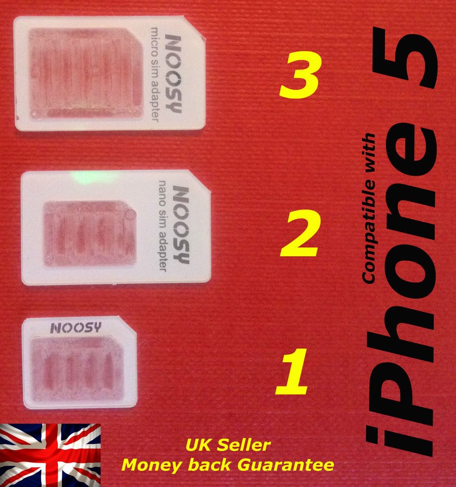   Nano SIM & Micro SIM & Standard SIM card adapters for iphone 5 4S