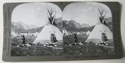 American Indians Wigwams Stereoview Teepee Tents Wigwam