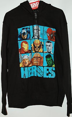   Heroes zip up Hoodie Thor Silver Surfer Spiderman Hulk Thing Ironman