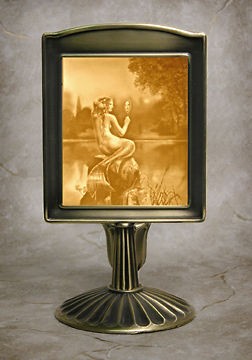 Lithophane Lamp   Mermaid & Mirror Style Fine Porcelain