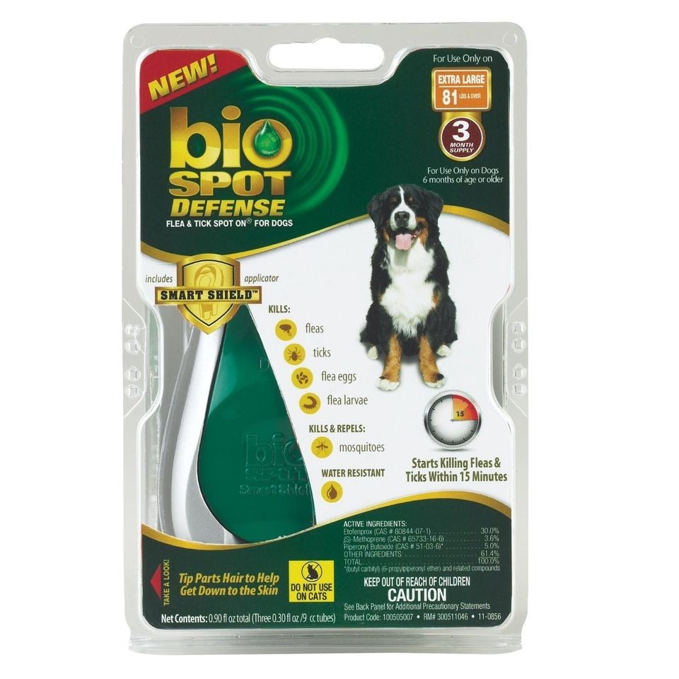 Bio Spot Defense Spot On Flea & Tick Control for Extra Large Dogs 