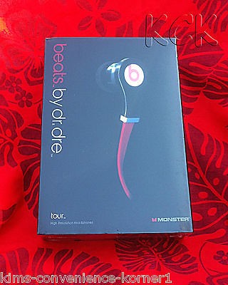 BLACK RED Monster Beats by Dr Dre Tour In Ear Headphones Earphones 