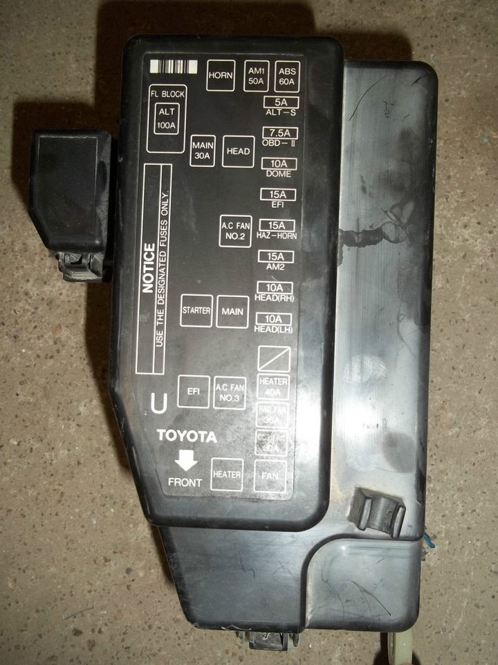 1995 Toyota Tercel fuse box relay