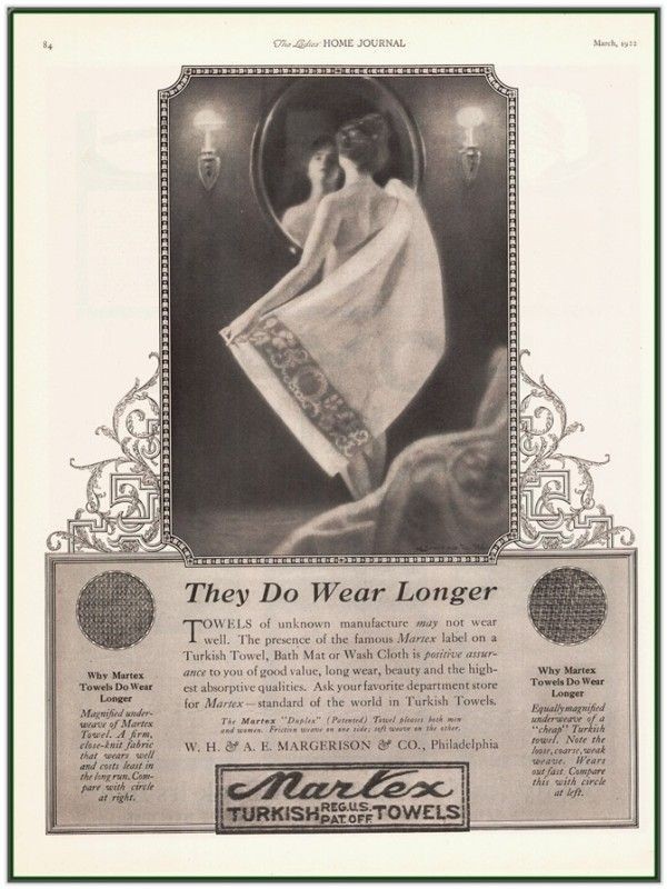 1922 AD Marlex Turkish towels Margerison & Co Philada