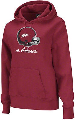 Arkansas Razorbacks adidas Red Womens Helmet Patch Too Hooded 