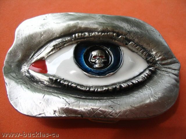 Newly listed EVIL EYE VISION IRIS SPY SKULL SKELETON BIG BELT BUCKLE 