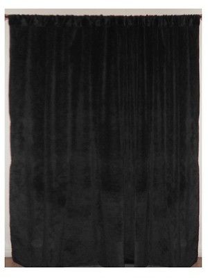 96 W X 96 H Black Velvet Panel Curtain Backdrop Drape Stage Hotel 