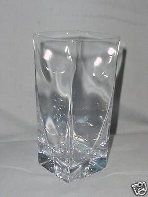 CLEAR CRYSTAL VASE ACID ETCHED CRISTAL SEVRES FRANCE