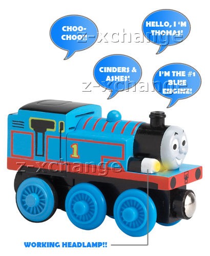 USA TALKING LIGHT THOMAS HIMSELF Wooden Train tank NEW