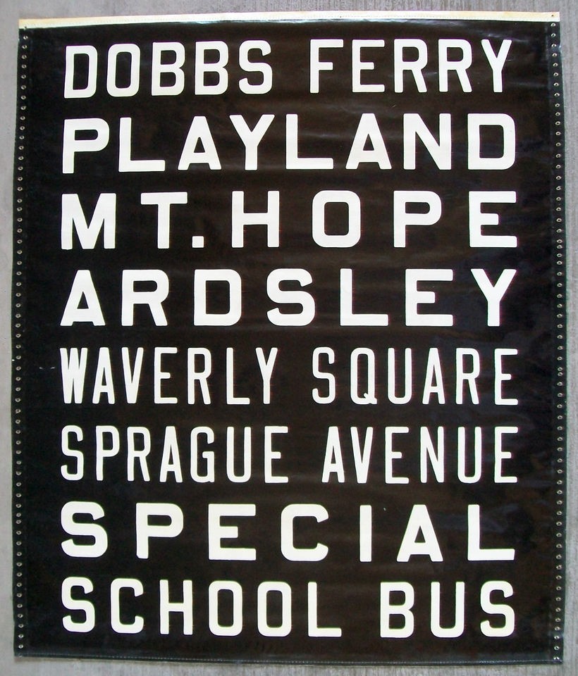   PLAYLAND ARDSLEY New York Westchester County Bus Vellum Sign Man Cave