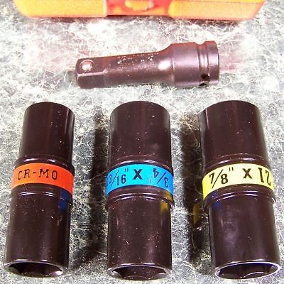 Newly listed 4pc 1/2Dr FLIP OVER 2 1 AIR IMPACT SOCKETS SAE / Metric