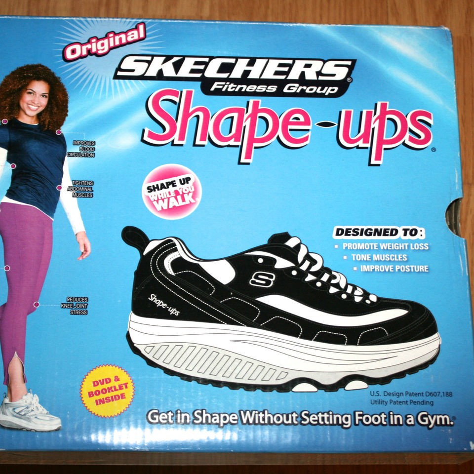  SKECHERS SHAPE UPS Active Fitness Walking Leather Sneakers New WB $109