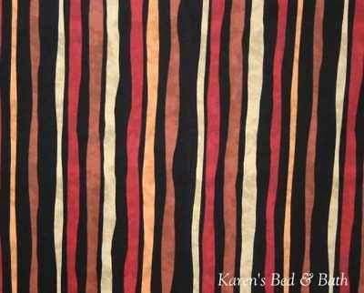 Cameroon Ethnic Stripe Stripes Brown Tones Valance NEW