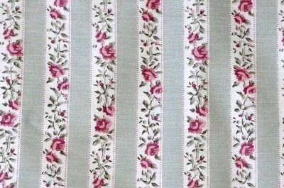 Laura Ashley Rose Ticking Blouson Valance Curtain Sage 18 x 84